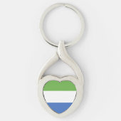 Flagge Sierra Leones Schlüsselanhänger (Vorderseite)
