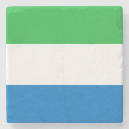 Flagge Sierra Leones Steinuntersetzer