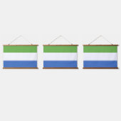 Flagge Sierra Leones Wandteppich Mit Holzrahmen (Dreifach)