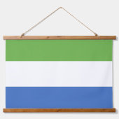 Flagge Sierra Leones Wandteppich Mit Holzrahmen (Vorderseite 2)