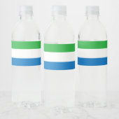 Flagge Sierra Leones Wasserflaschenetikett (Flaschen)