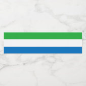 Flagge Sierra Leones Wasserflaschenetikett (Einzelnes Label)