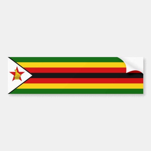 Flagge Simbabwes Autoaufkleber (Vorne)