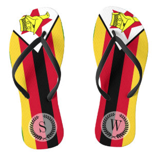 Flagge Simbabwes Badesandalen