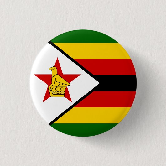 Flagge Simbabwes Button (Vorderseite)
