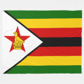 Flagge Simbabwes Fleecedecke (Vorderseite (Horizontal))
