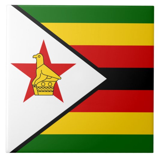 Flagge Simbabwes Fliese (Vorderseite)