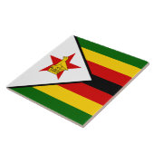 Flagge Simbabwes Fliese (Seite)