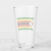 Flagge Simbabwes Glas (Rückseite)