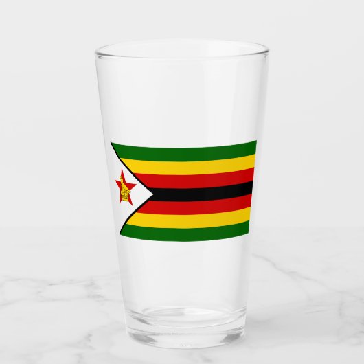Flagge Simbabwes Glas (Vorderseite)