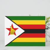 Flagge Simbabwes Karte (Stehend Vorderseite)