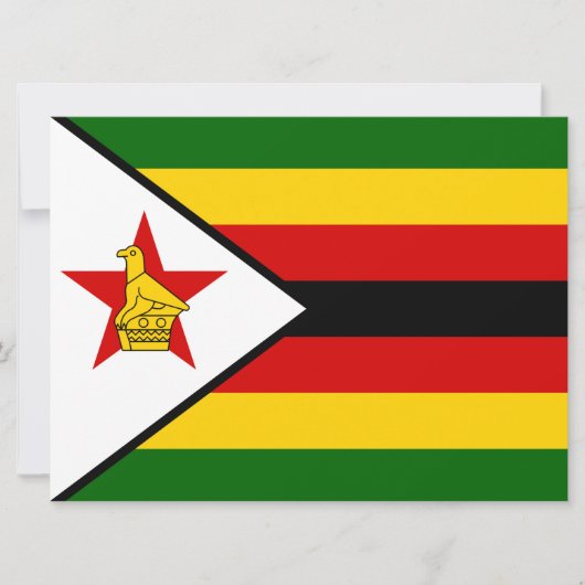 Flagge Simbabwes Karte (Vorderseite)