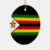 Flagge Simbabwes Keramik Ornament (Rechts)