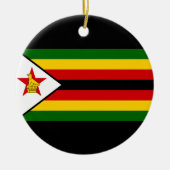 Flagge Simbabwes Keramik Ornament (Vorne)