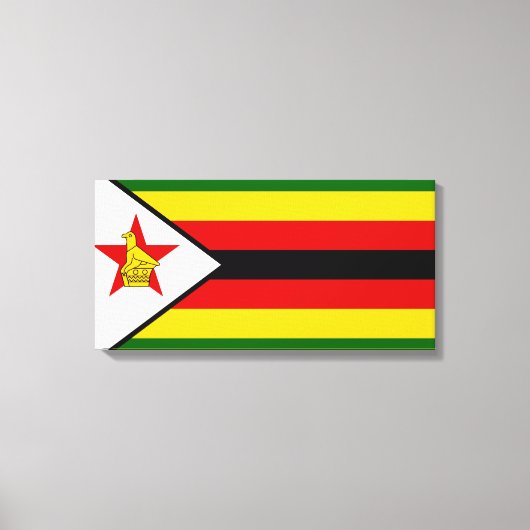 Flagge Simbabwes Leinwanddruck (Vorderseite)