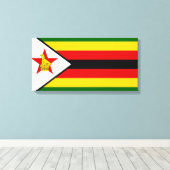 Flagge Simbabwes Leinwanddruck (Insitu (Holzboden))
