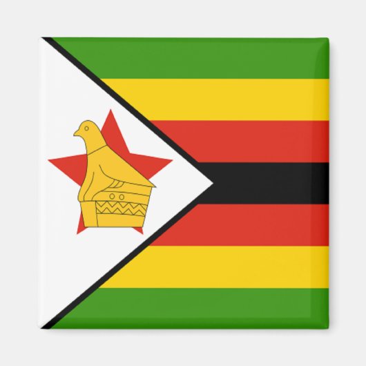 Flagge Simbabwes Magnet (Vorne)