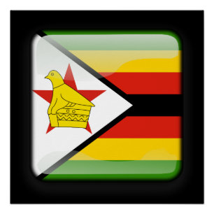 Flagge Simbabwes Poster