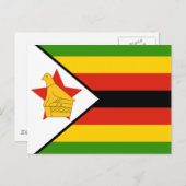 Flagge Simbabwes Postkarte (Vorne/Hinten)