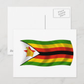 Flagge Simbabwes Postkarte (Vorne/Hinten)
