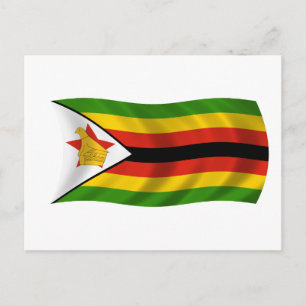 Flagge Simbabwes Postkarte
