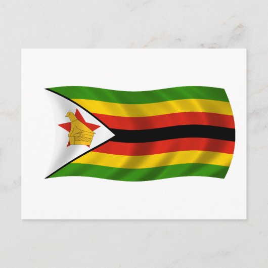 Flagge Simbabwes Postkarte (Vorderseite)