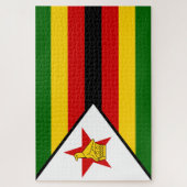 Flagge Simbabwes Puzzle (Vertikal)