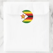 Flagge Simbabwes Runder Aufkleber (Tasche)