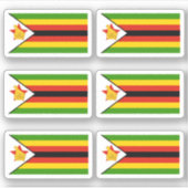 Flagge Simbabwes - Sammlung Aufkleber (Vorderseite)