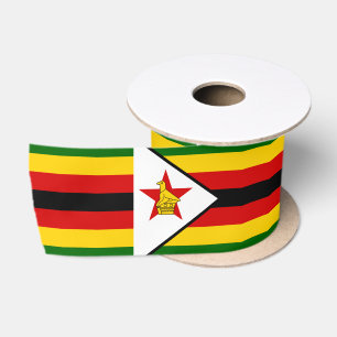 Flagge Simbabwes Satinband