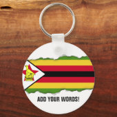 Flagge Simbabwes Schlüsselanhänger (Vorderseite)