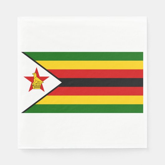 Flagge Simbabwes Serviette (Vorderseite)