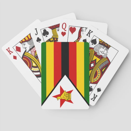Flagge Simbabwes Spielkarten (Rückseite)