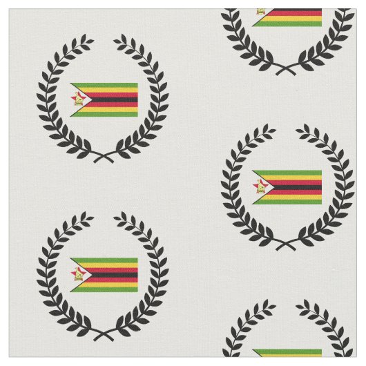 Flagge Simbabwes Stoff (Nahaufnahme)