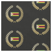 Flagge Simbabwes Stoff (Nahaufnahme)
