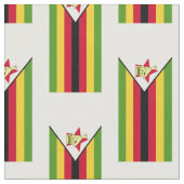 Flagge Simbabwes Stoff (Nahaufnahme)