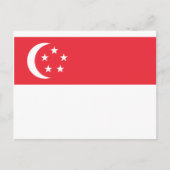 Flagge Singapurs - 新 加 国 旗 - Bendera Singapur Postkarte (Vorderseite)