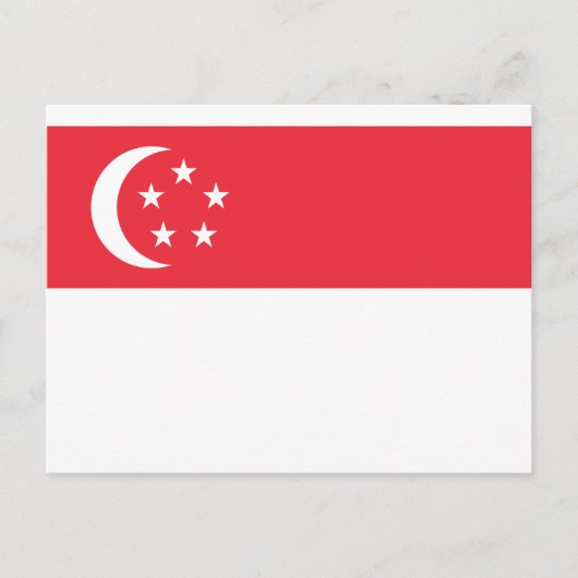 Flagge Singapurs - 新 加 国 旗 - Bendera Singapur Postkarte (Vorderseite)