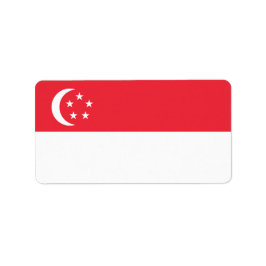 Flagge Singapurs Adressaufkleber