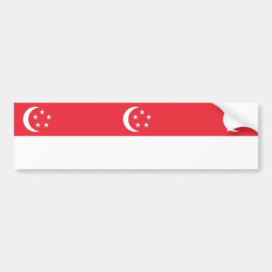 Flagge Singapurs Autoaufkleber (Vorne)