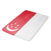 Flagge Singapurs Badematte (Schrägansicht)