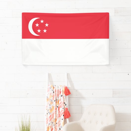 Flagge Singapurs Banner (Insitu)