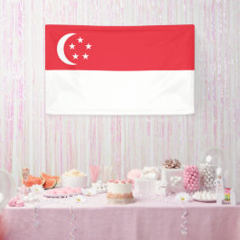 Flagge Singapurs Banner