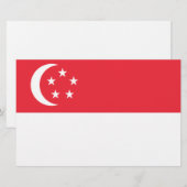 Flagge Singapurs Briefpapier (Vorne/Hinten)