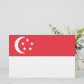 Flagge Singapurs Briefpapier (Stehend Vorderseite)