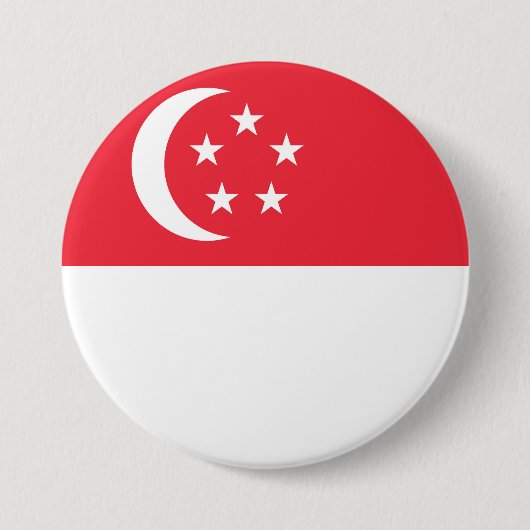 Flagge Singapurs Button (Vorderseite)