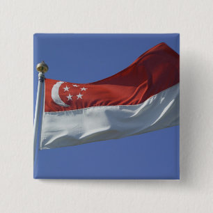 Flagge Singapurs Button