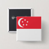 Flagge Singapurs Button (Vorne & Hinten)