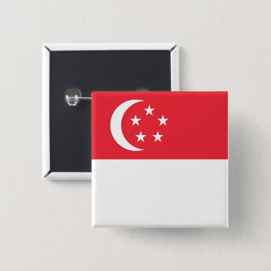 Flagge Singapurs Button (Vorne & Hinten)