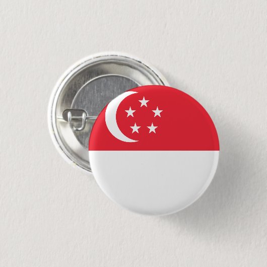 Flagge Singapurs Button (Vorne & Hinten)